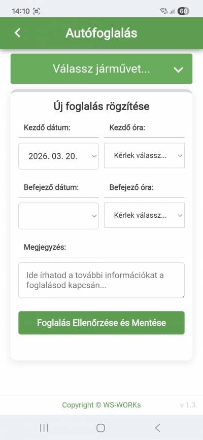 Kulcsos autó foglalás 1